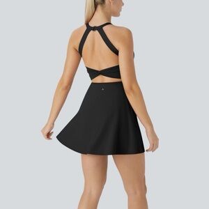 NWT Halara Softlyzero™ Airy Backless Twisted Cool Touch Active Dress black xl